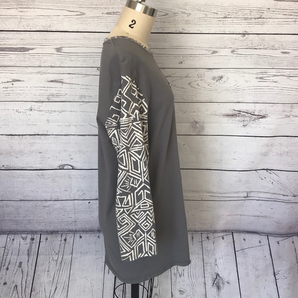 Vans Grey Tribal Baseball T-Shirt Size Large - Picture 3 of 7